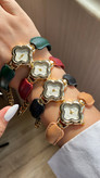 ساعت بندچرمی ونکیلف طلایی